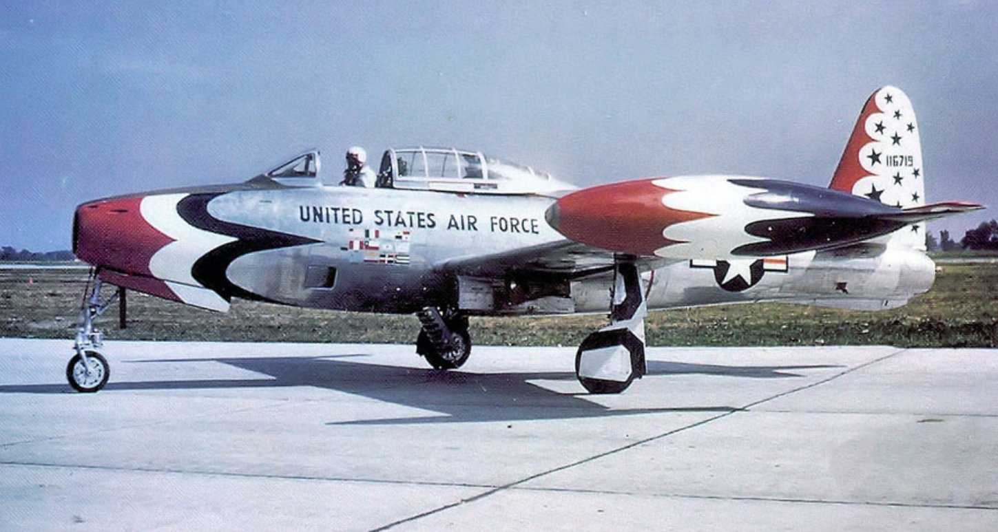 United States Air Force airplane on the ramp at Killeen Airport in 1966